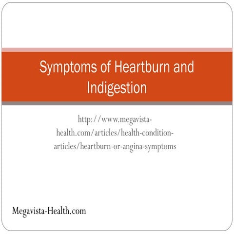 Symptoms Of Heartburn And Indigestion