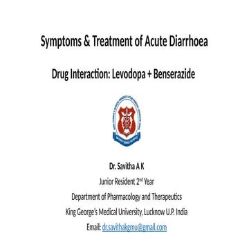 SYMPTOMS & TREATMENT OF ACUTE DIARRHOEA.pptx