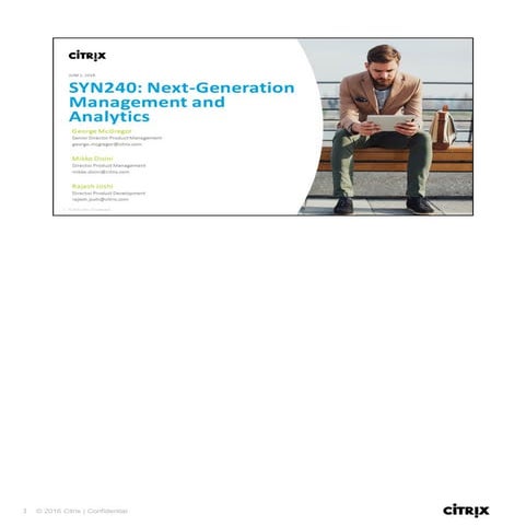 SYN240: Next-Generation Management and Analytics