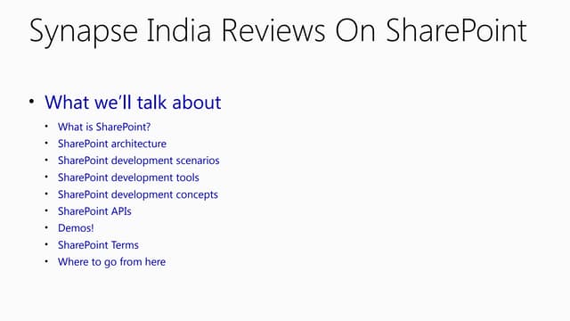 Synapse india reviews on share point development