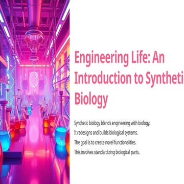 engineering life- an introduction to synthetic biology