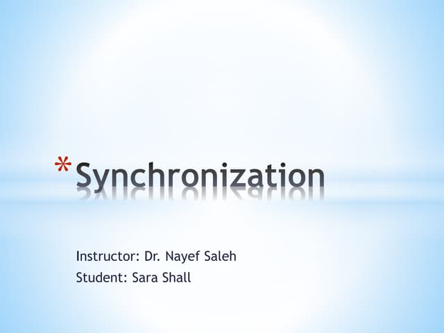 Synchronization