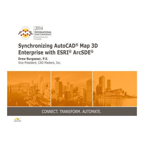 Synchronizing AutoCAD Map 3D Enterprise and ESRI ArcSDE