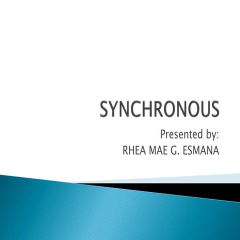 Synchronous and asynchronous tools1 | PPTX