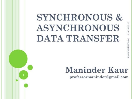Synchronous and asynchronous clock | PPT