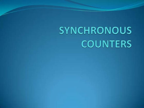 Synchronous Counter | PPT