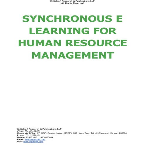 Synchronous e learning for human resource management [www.writekraft.com]