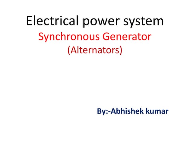 Synchronous generator