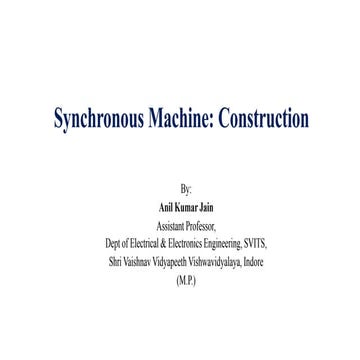 Synchronous generator construction