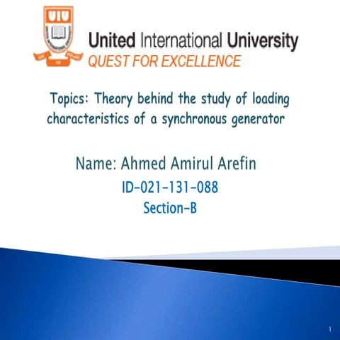 Synchronous Generator Loading Characteristics