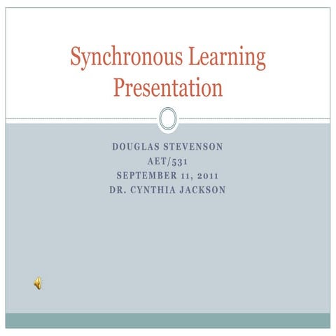 Synchronous learning presentation