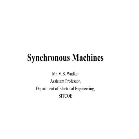 Synchronous machine