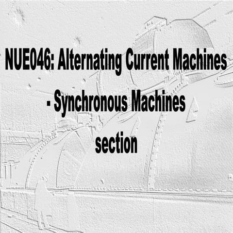 Synchronous machines