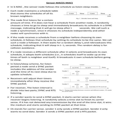 Synchronous mac protocol study