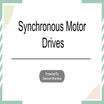 Vector diagram and phasor diagram of synchronous motor | PPTX