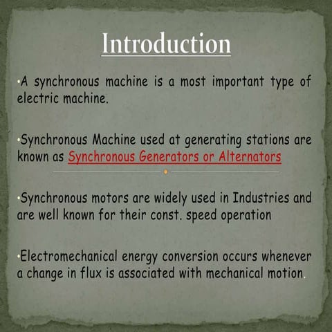 Synchronous motors