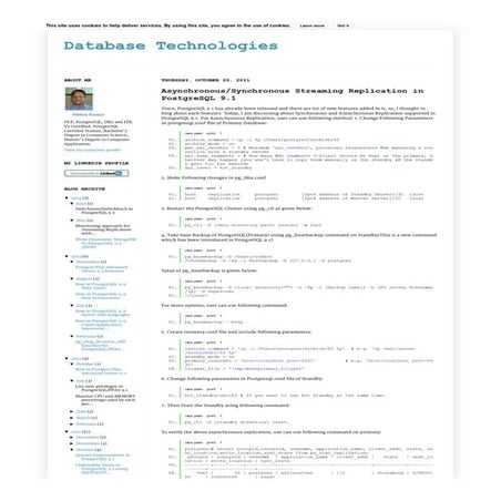 Synchronous streaming replication in postgre sql 9