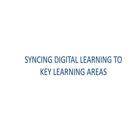 Syncing digital learning