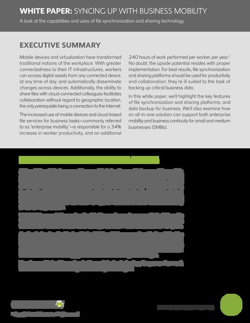 Syncing up with business mobility: A look at the capabilities and uses of fil...