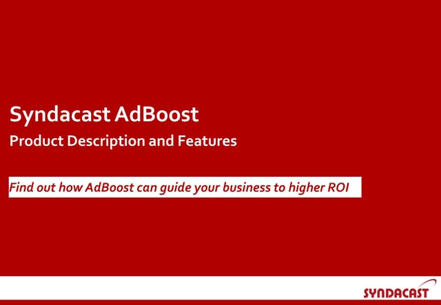 Syndacast AdBoost RTB Display Advertising