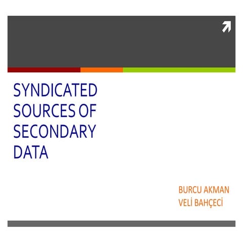 Syndicated sources of secondary data