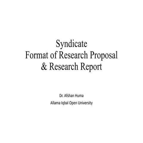 Syndicate format | PPTX