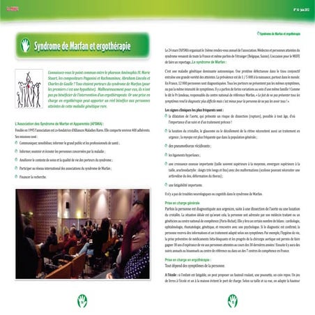 Syndrome de marfan et ergothérapie. | PDF