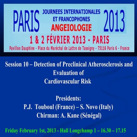 Syndrome metabolique et maladies vasculaires s novo