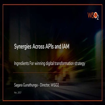 Synergies across APIs and IAM