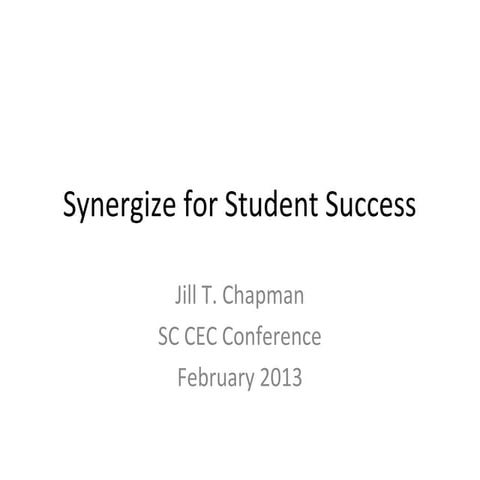 Synergize for student success