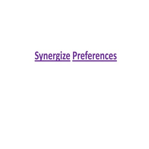 Synergize presentation