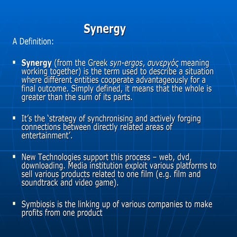 Synergy And Convergence