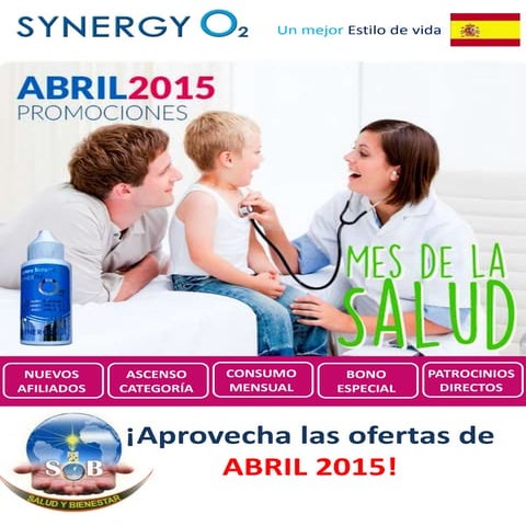 SYNERGYO2 ESPAÑA OFERTAS ABRIL 2015