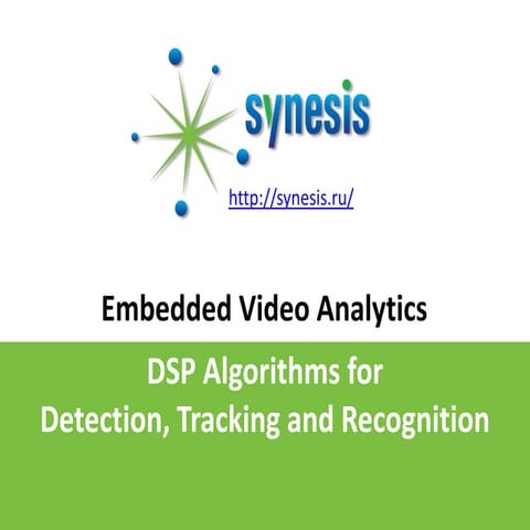 Synesis Embedded Video Analytics
