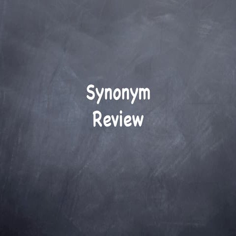 Synonym Review