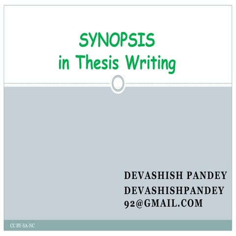 Synopsis  devashish