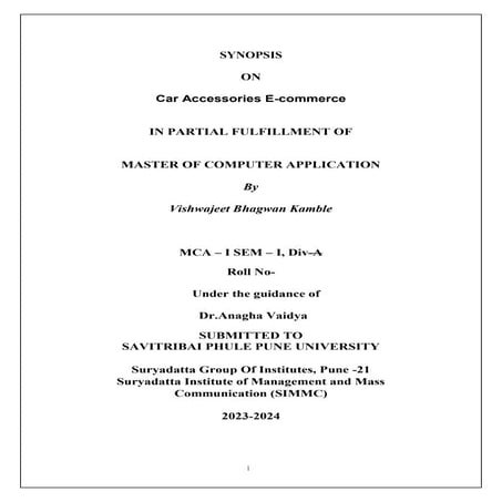 Synopsis CAE.doc documentation report pdf