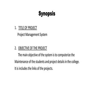 Synopsis for DBMS.pptx