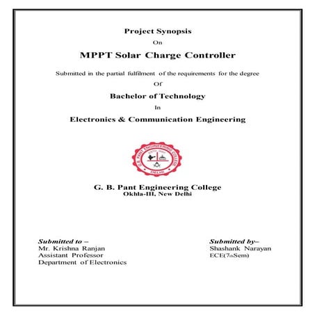 B. Tech. Minor Project Synopsis 