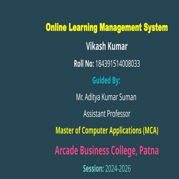 AI-Powered Learning Management System for Personalized Education | PPTX