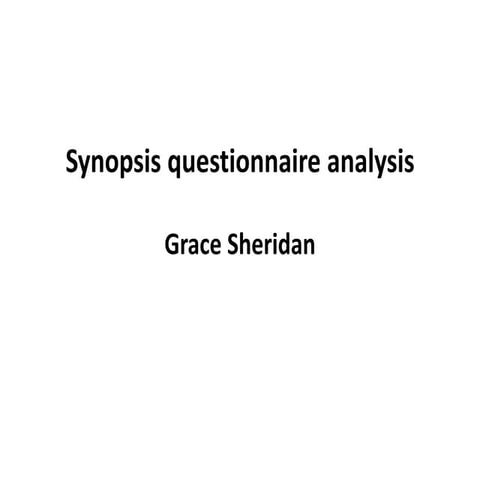 Synopsis questionnaire research analysis power | PPT