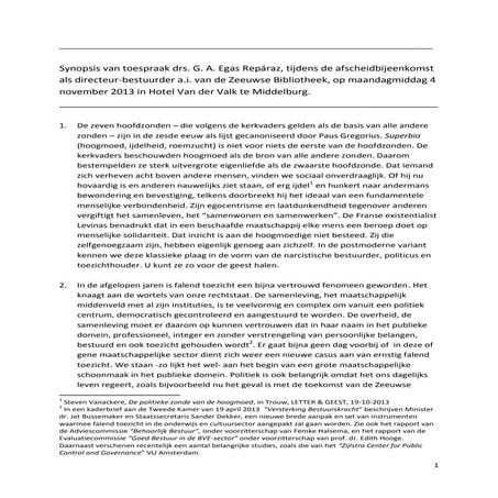 Synopsis van afscheid egas 4 11-2013