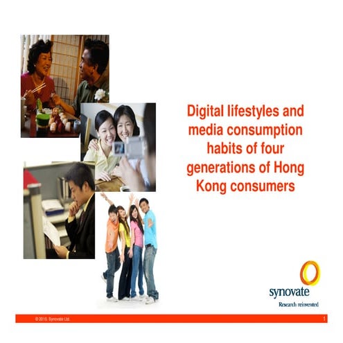 eCMO 2010 Digital lifestyles and media consumption habits of four generations...