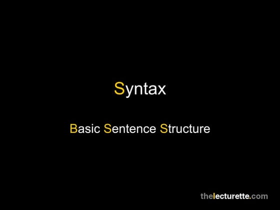 Sentence Structure.ppt