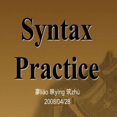 Syntax | PPT