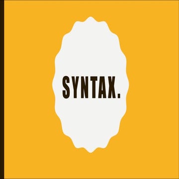 Syntax