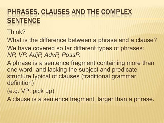 Syntax part 5 | PPTX | Food & Drink