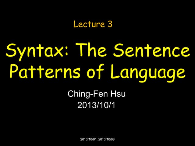 語言學概論Syntax