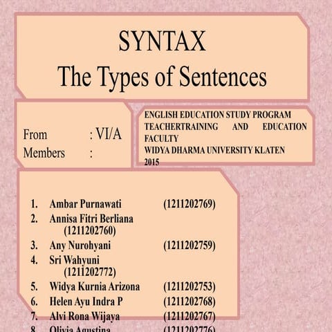 The Types of Sentences