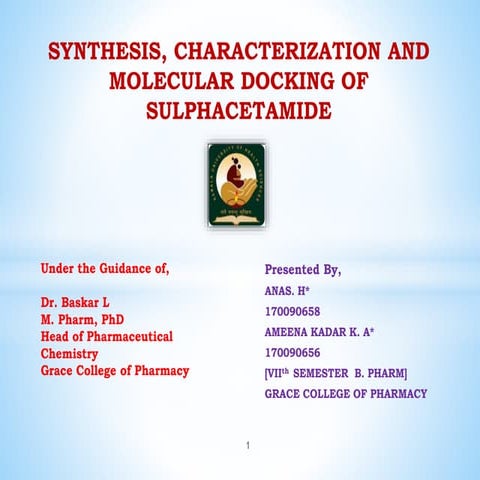 Synthesis, characterization and molecular docking of sulphacetamide